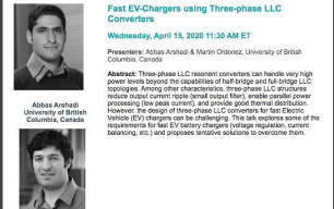 Learn about fast EV chargers with M. Ordonez & S. A. Arshadi